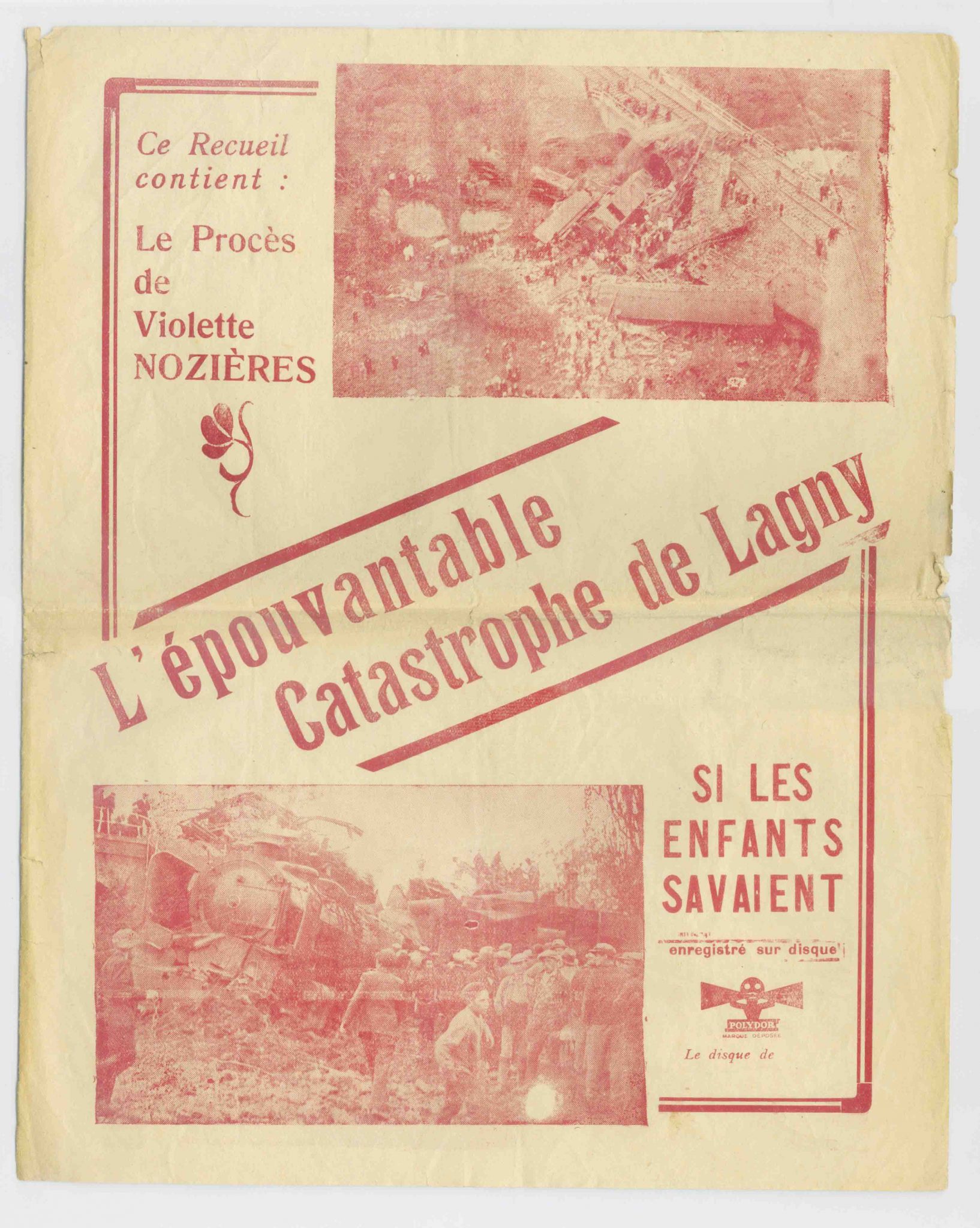 Noël 1933. La catastrophe de Lagny est chantée dans les rues ! - Historail